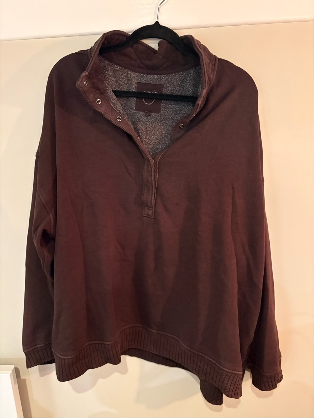 aerie Brown Scoop-Neck Pullover